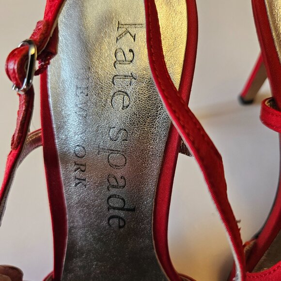 Kate Spade New York Slingback Pointed Toe Pump In Cherry Rouge Size 8B - Picture 4 of 16